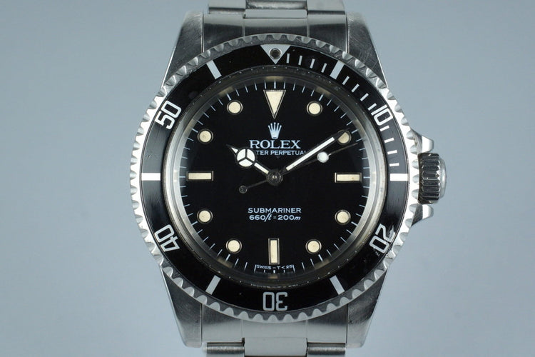 1985 Rolex Submariner 5513 Spider Dial