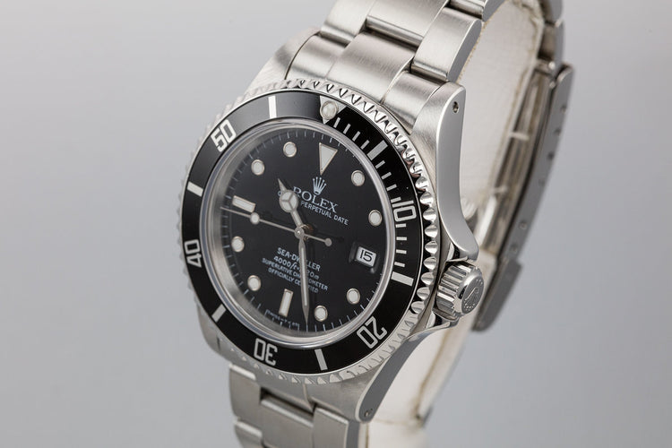 1997 Rolex Sea-Dweller 16600 with Box, Papers, Service Papers, and Dive Kit