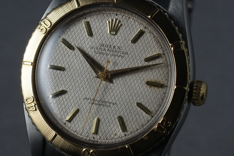 1954 Rolex Turn-O-Graph 18K/SS 6202 with White Waffle Dial