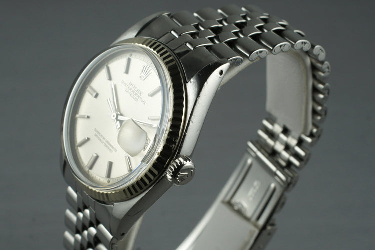 1972 Rolex DateJust 1601 Silver Sigma Dial with Box and Papers