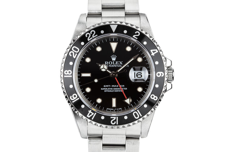 1995 Rolex GMT-Master 16700 Black Bezel with Service Papers