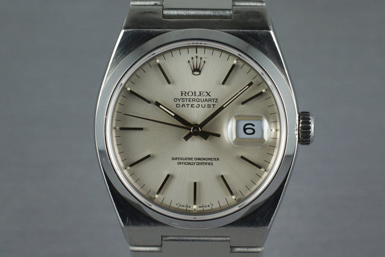 1990 Rolex OysterQuartz DateJust 17000 with Box and Papers