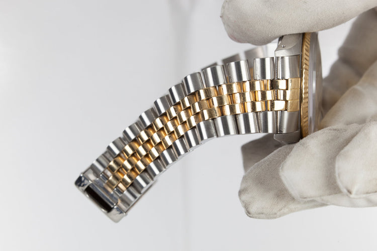 1985 Rolex DateJust 16013 Gold Tapestry Dial with Box and Papers