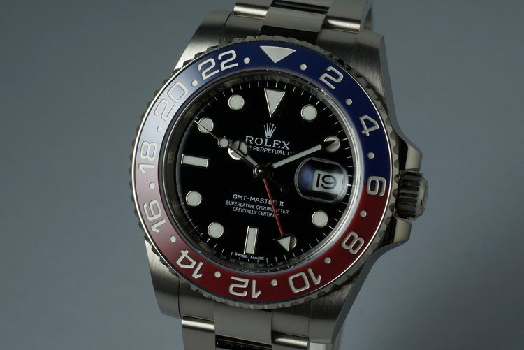 2015 Rolex WG GMT II 116719BLRO with Box and Papers