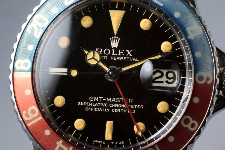 1966 Rolex GMT 1675 Glossy Gilt Dial