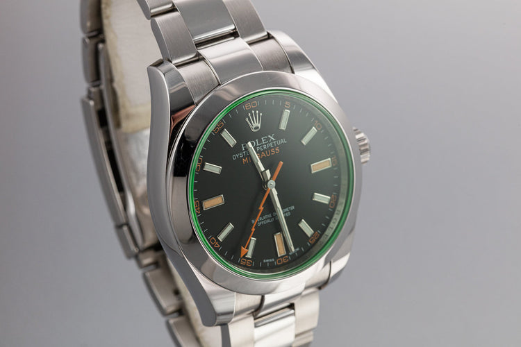2010 Rolex Millgauss 116400GV Black Dial with Box