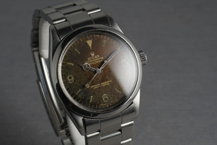 1959 Rolex Explorer 1 1016 Tropical Gilt Dial with Rolex Service Papers