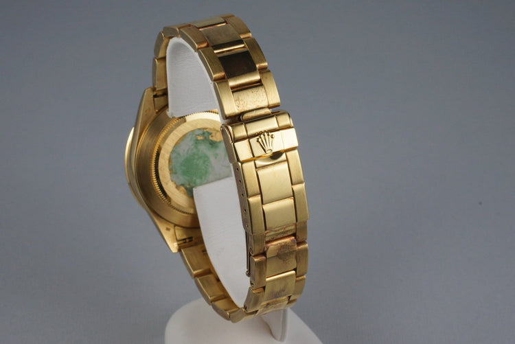 1991 Rolex YG Zenith Daytona 16528 White Dial