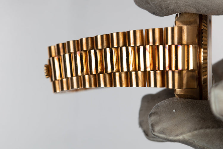 1986 Rolex 18K YG Day-Date 18038 with Diamond and Ruby String Dial