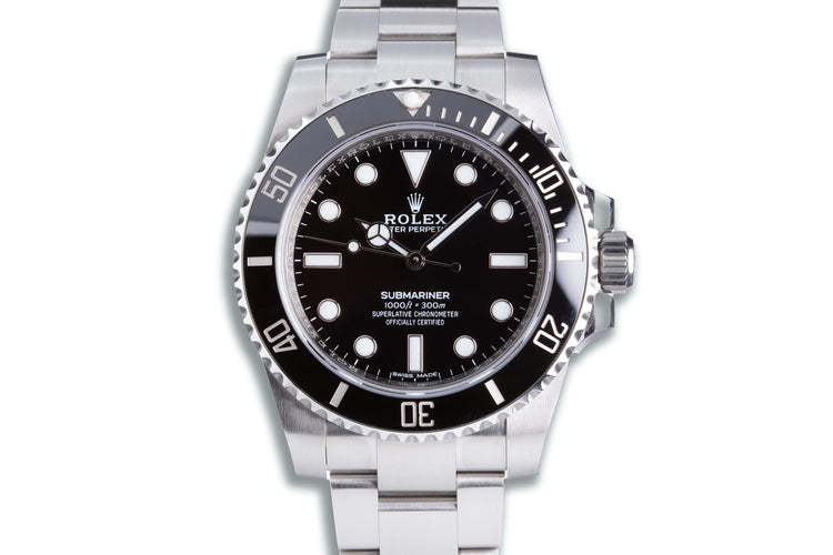 2020 Rolex Submariner 114060 No Date with Box & Card