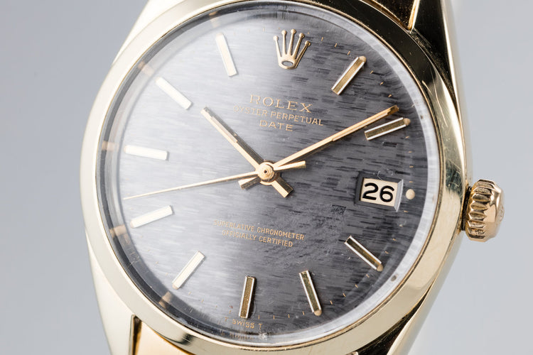 1971 Rolex 14K Gold Shell Date 1550 with Mosaic Dial