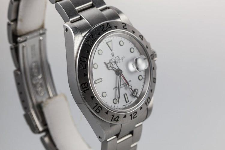 2001 Rolex Explorer II 16570 White Dial