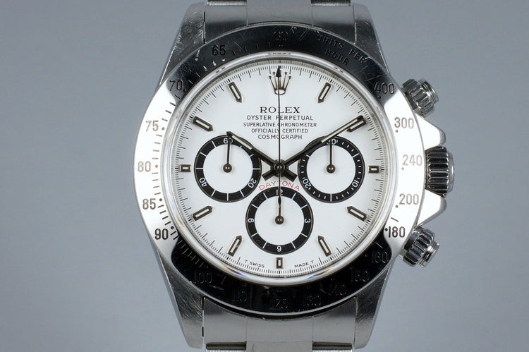 1989 Rolex SS Zenith Daytona 16520 White Dial