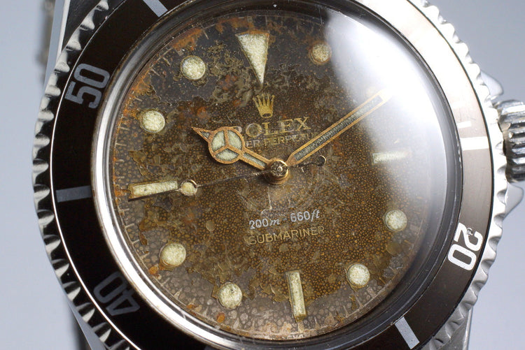 1961 Rolex Submariner 5512 PCG with Tropical Gilt Chapter Ring 2 Line Dial