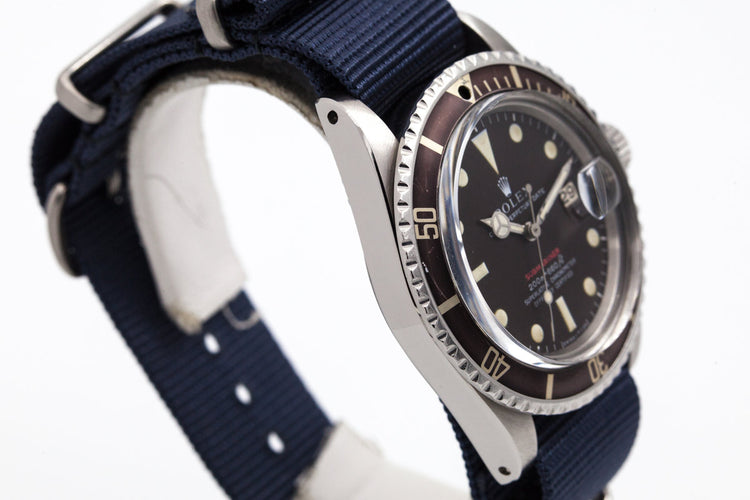 1969 Rolex Red Submariner 1680 Tropical BROWN Mark II Meters First Dial