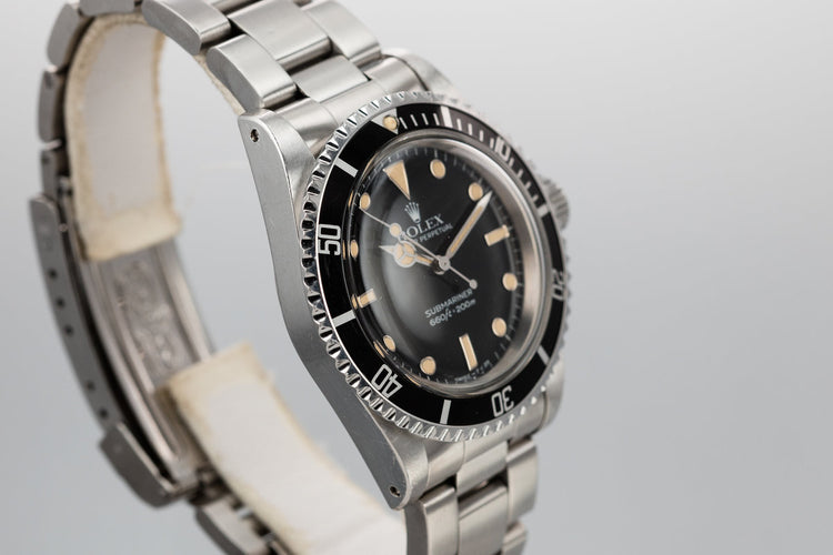1984 Rolex Submariner 5513 Gloss Dial with Box and Blank Rolex Papers