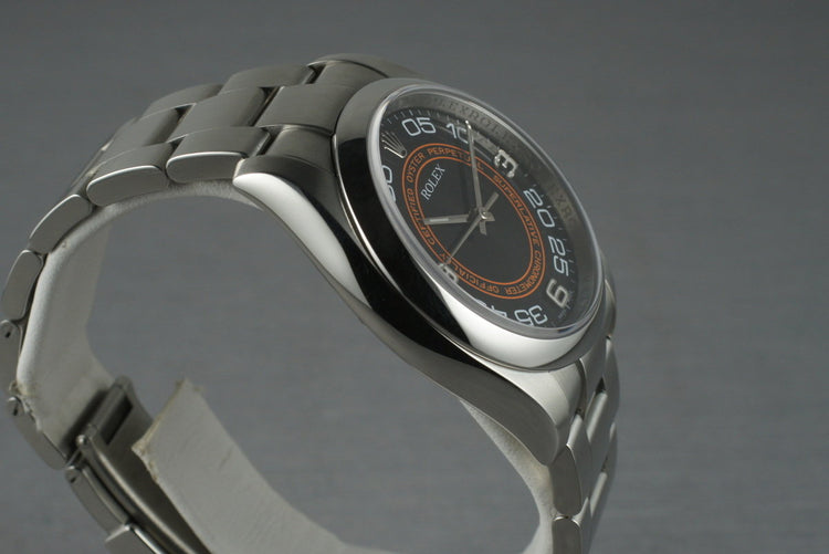 Rolex Oyster 116000 Concentric Orange and Black Dial