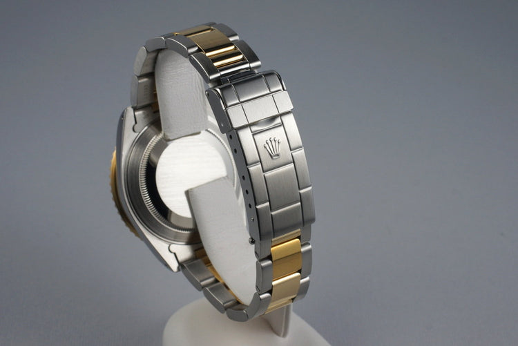 1995 Rolex Two Tone Blue Submariner 16613 with Box and Paper