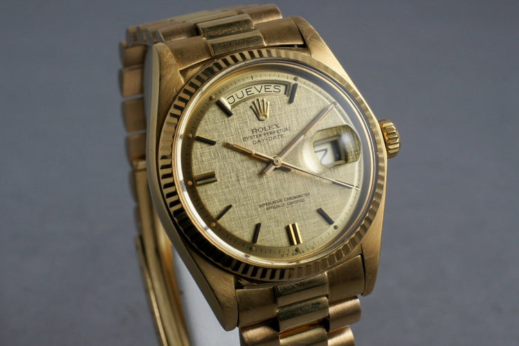 1972 Rolex Vintage 18K YG President 1803 with Sigma Dial