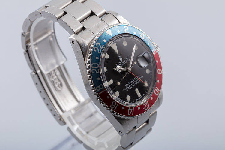 1978 Vintage Rolex GMT-Master 1675 MKV Matte Dial with "Pepsi" Insert