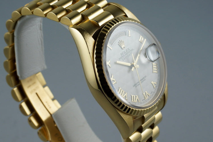1990 Rolex YG Day-Date 18238 with Cream Pyramid Dial