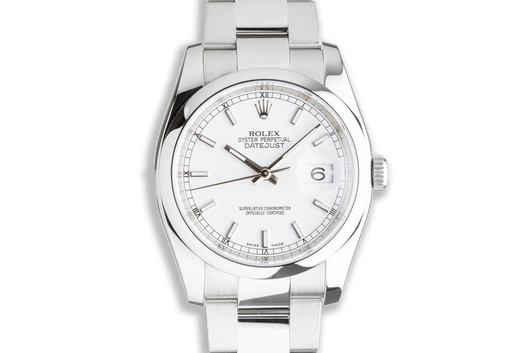 2015 Rolex DateJust 116200 White Dial with Box and Card