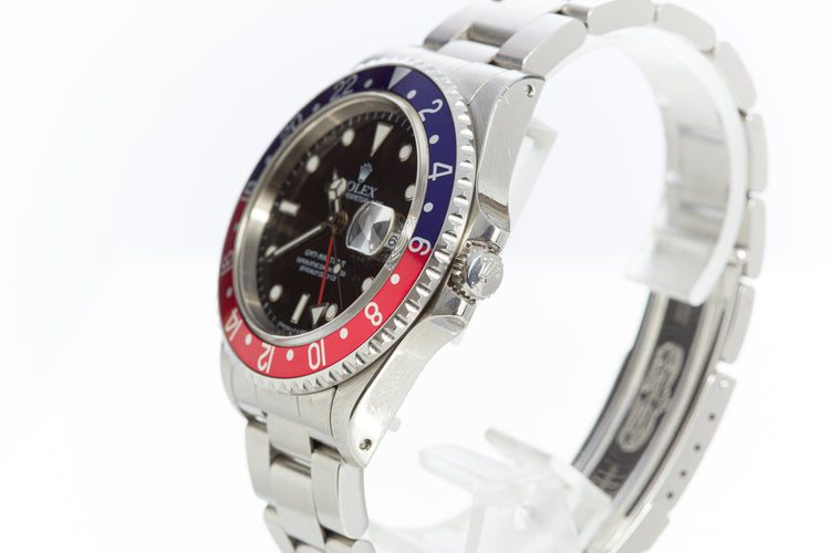 1996 Rolex GMT-Master II 16710 "Pepsi" Bezel with Box, Papers & Chronotag