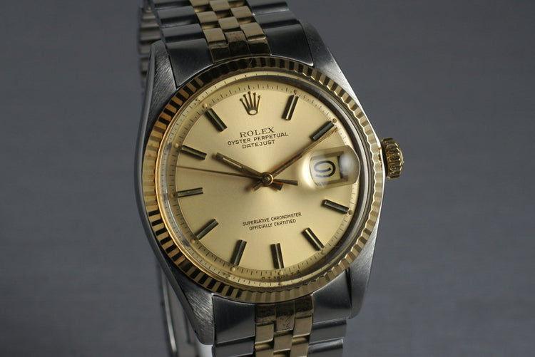 1972 Rolex Two Tone DateJust 1601 Champagne Sigma Dial