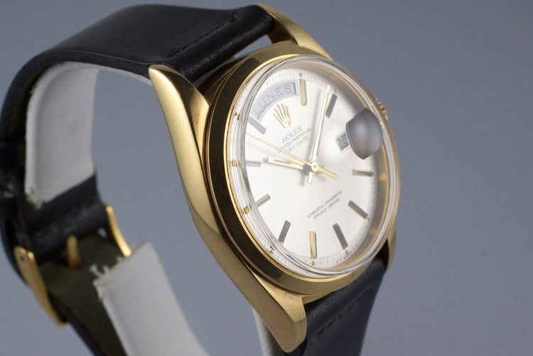 1972 Rolex YG Day-Date 1802 Silver Sigma Dial