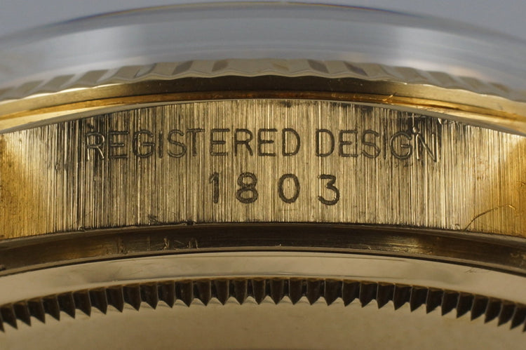 1977 Rolex YG Day Date 1803 Matte Champagne Dial