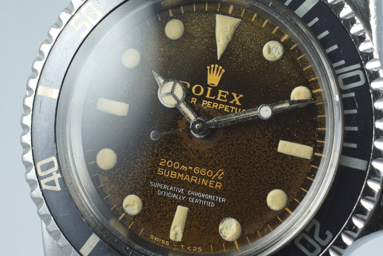 1965 Rolex Submariner 5512 with Tropical Glossy Gilt 4 Line Dial