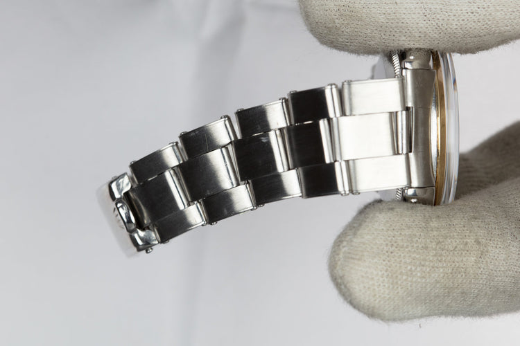 1956 Two Tone Rolex Oyster Perpetual 6564 with SWISS Only Waffle Dial