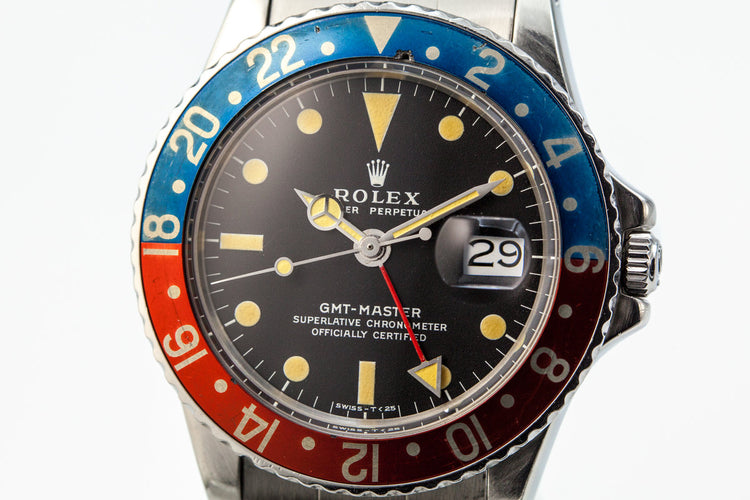 1972 Rolex GMT 1675 Matte Black Dial