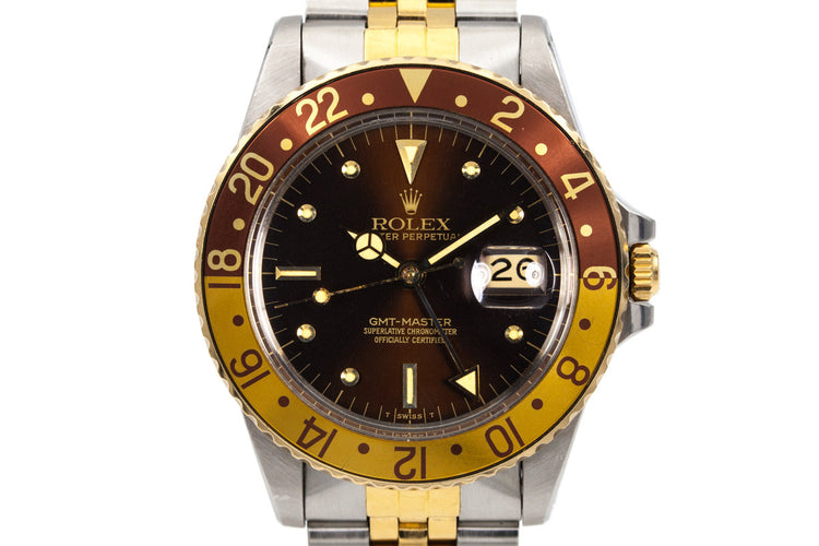 1981 Rolex Two Tone GMT 16753 Root Beer Dial