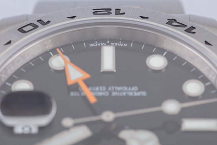 2017 Rolex Explorer II 216570 with Box & Card