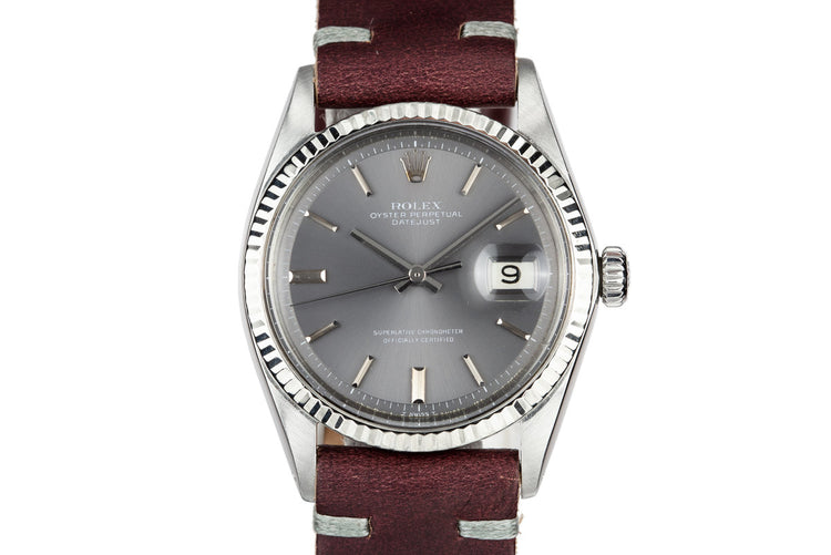 1969 Rolex DateJust 1601 with No Lume Grey Dial