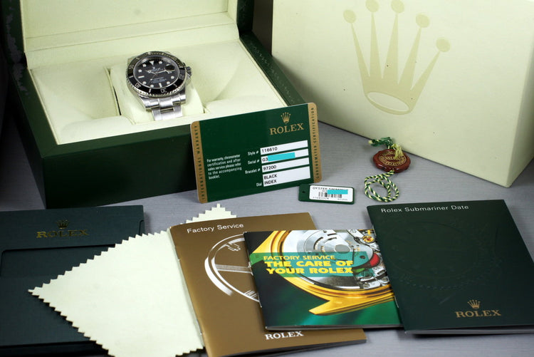 2010 Rolex Submariner 116610 with Box and Papers