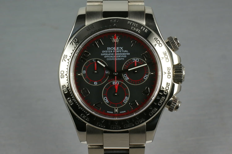 Rolex WG Daytona 116509 black dial with papers
