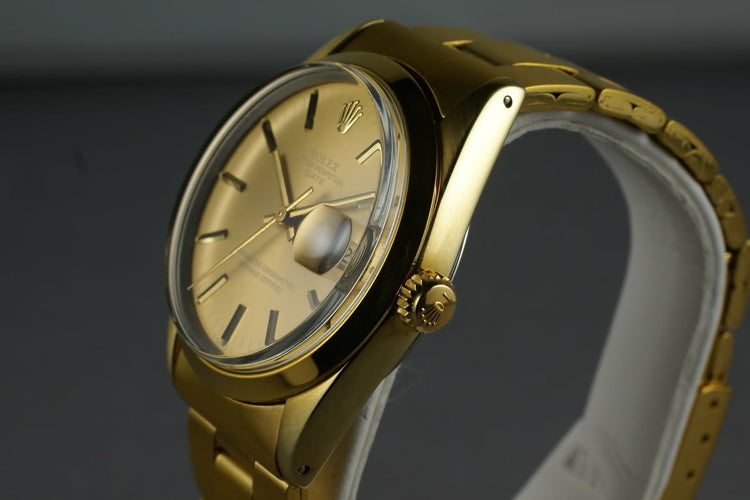 Rolex Date 1550 Gold cap ... box and papers