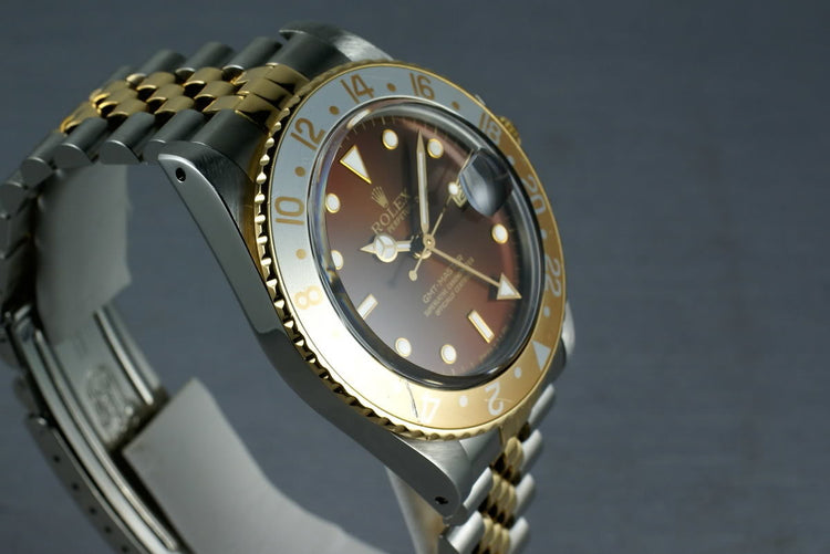 Rolex GMT Two Tone 16753 Root Beer