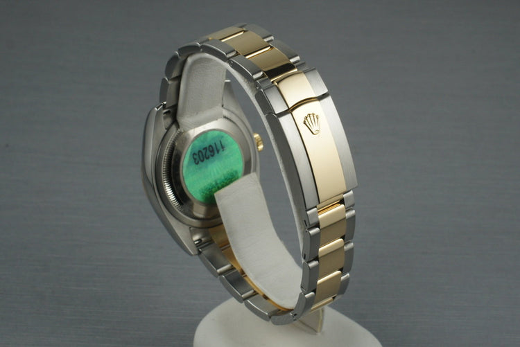 2005 Rolex Two Tone DateJust 116203 Diamond Dial with Box and Papers