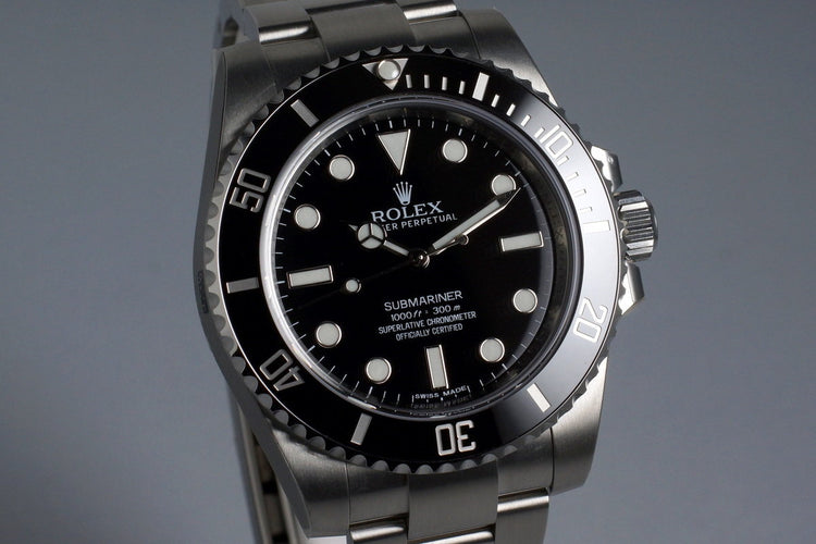 2013 Rolex Submariner 114060 with Box and Papers MINT