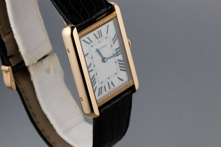 2018 18K YG Cartier Tank Solo W5200004 with Box and Papers