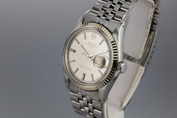 1968 Rolex DateJust 1601 with No Lume Silver Dial
