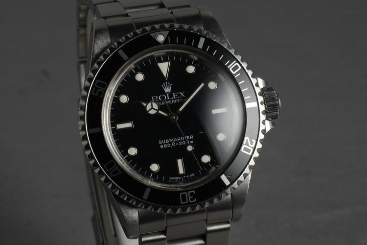 1987 Rolex Submariner 5513 with Box and Papers