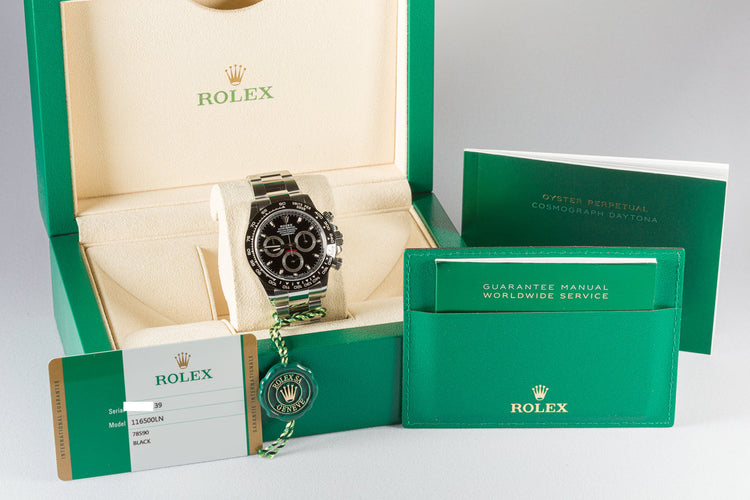 2020 Rolex Daytona 116500LN Black Dial with Box and Card