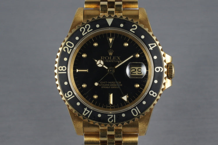 1985 Rolex 18K GMT 16758 with Unpolished Case