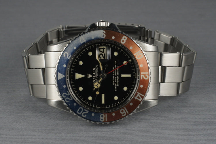 1960 Rolex GMT 1675 PCG with Glossy Gilt Chapter Ring Dial