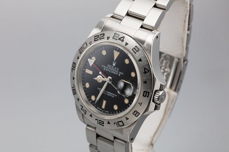 1987 Rolex Explorer II 16550 Black Dial with Box and Papers