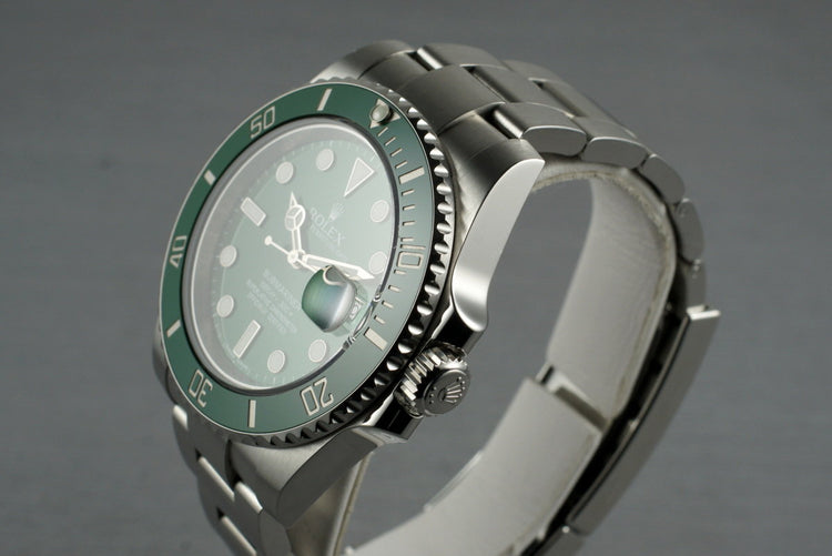 2010 Rolex Green Submariner 116610V with Box and Papers